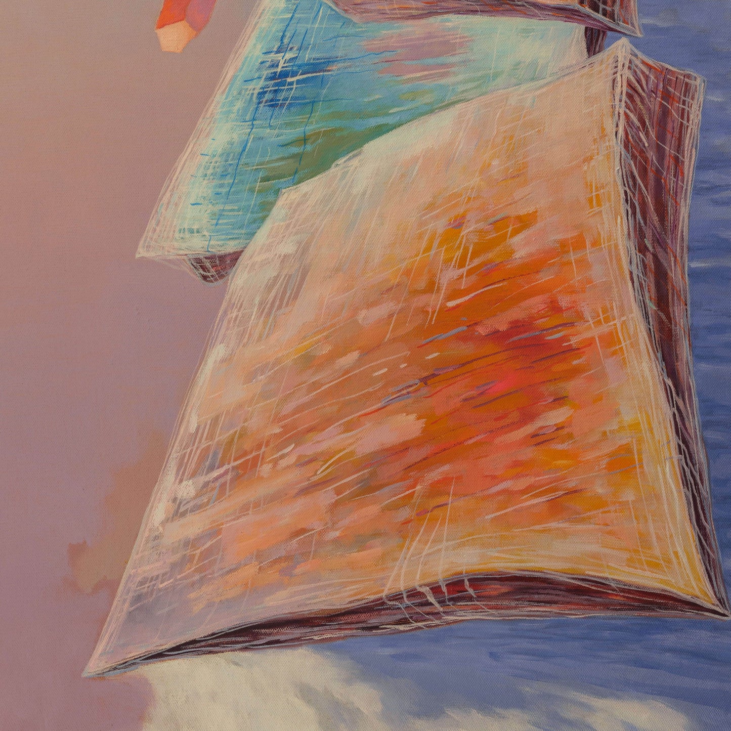 Modern Art 'Season of Love' - Handmade Oil Painting on Canvas for Aesthetic Room Decor