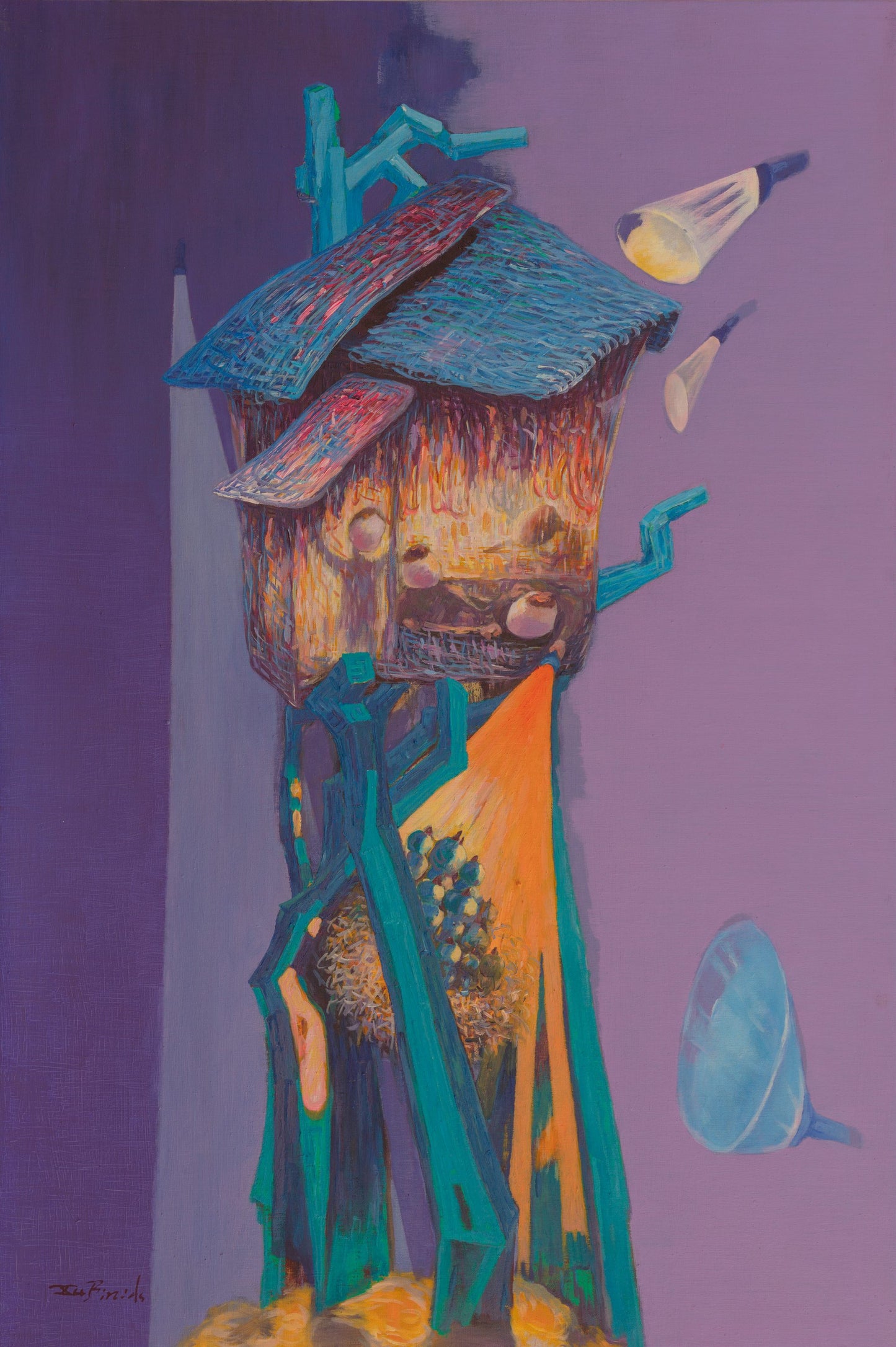 Contemporary Artist Xu Bin's 'Paradise' Original Oil Painting - Handmade, Large Canvas Art - Modern Art
