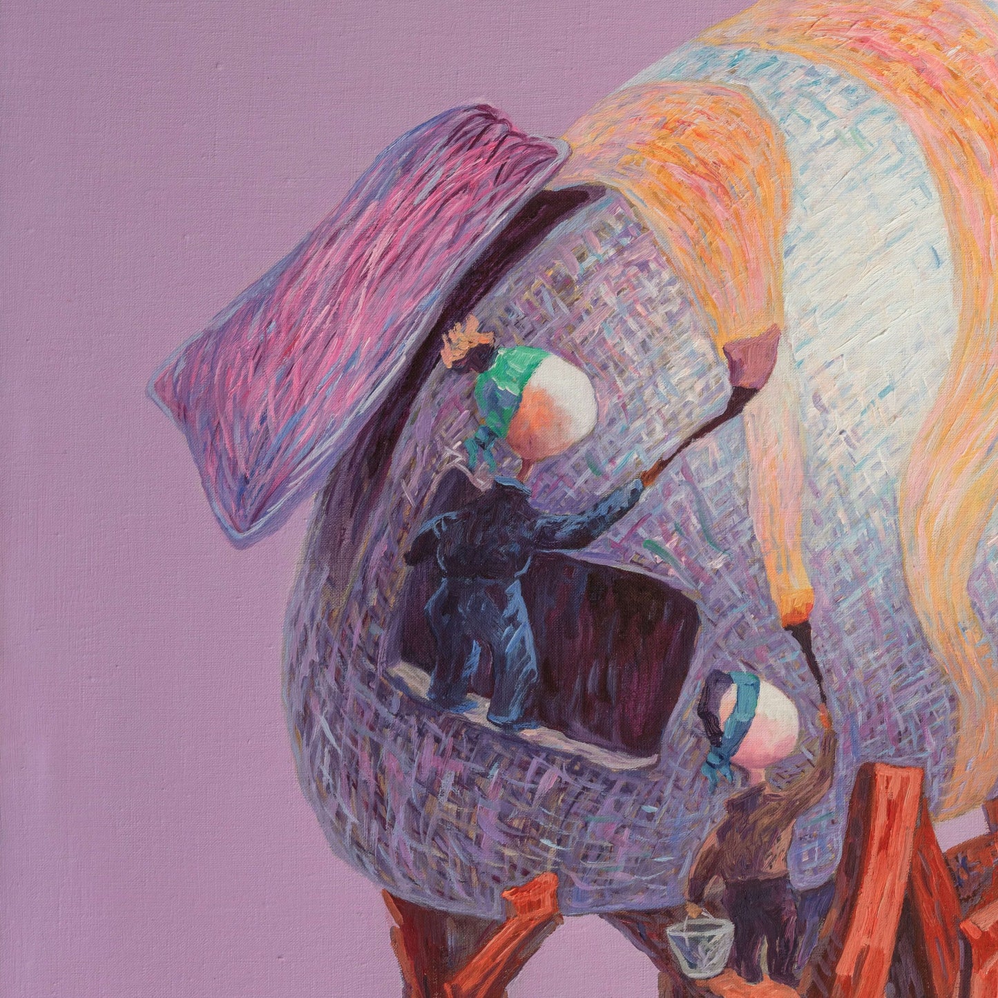 Xu Bin's Stunning Original Oil Painting 'Paradise' - Contemporary and Modern Art Masterpiece