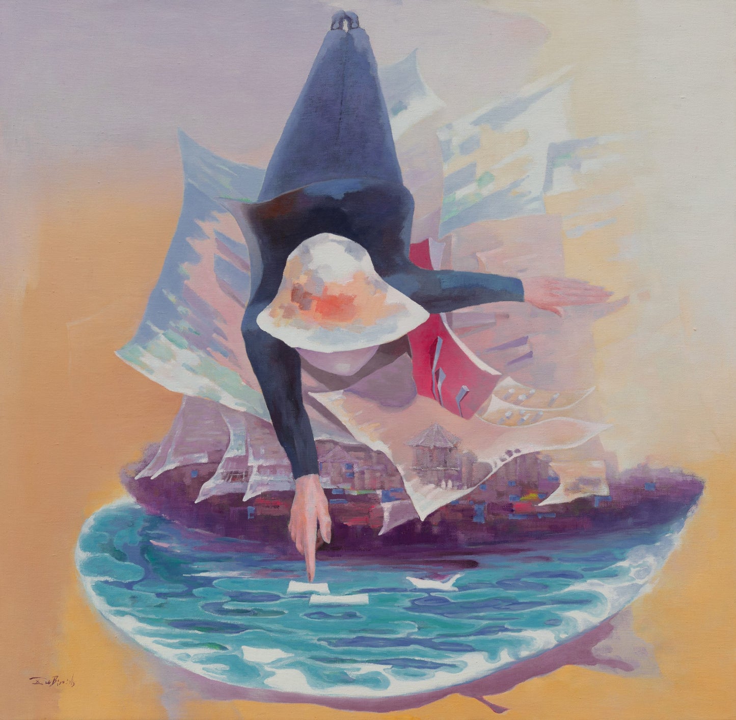 Discover the Meaning behind Xu Bin's 'Dunhuang - Dream of Mingsha Mountain and Crescent Lake I': A Journey of Reflection and Connection