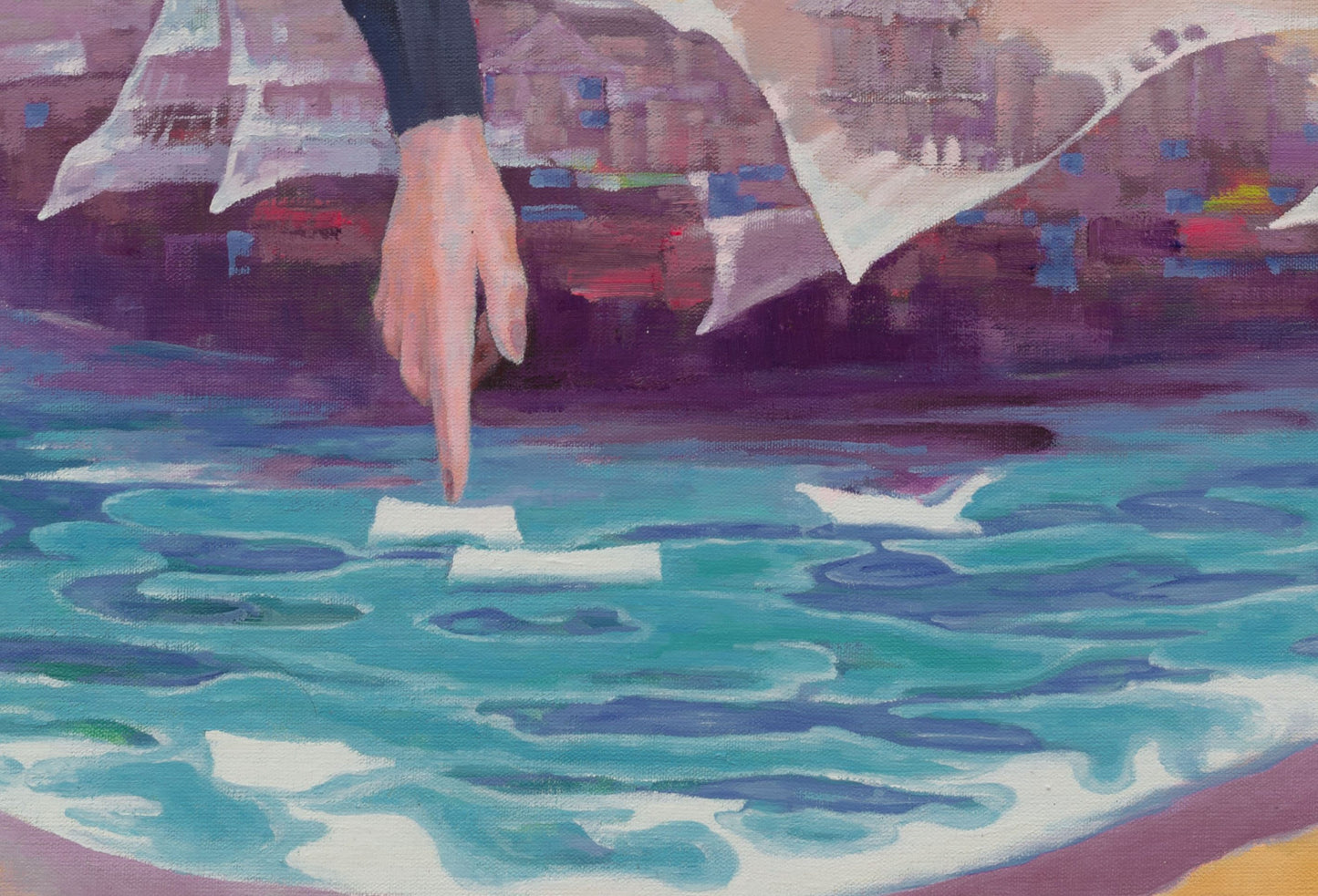 Discover the Meaning behind Xu Bin's 'Dunhuang - Dream of Mingsha Mountain and Crescent Lake I': A Journey of Reflection and Connection