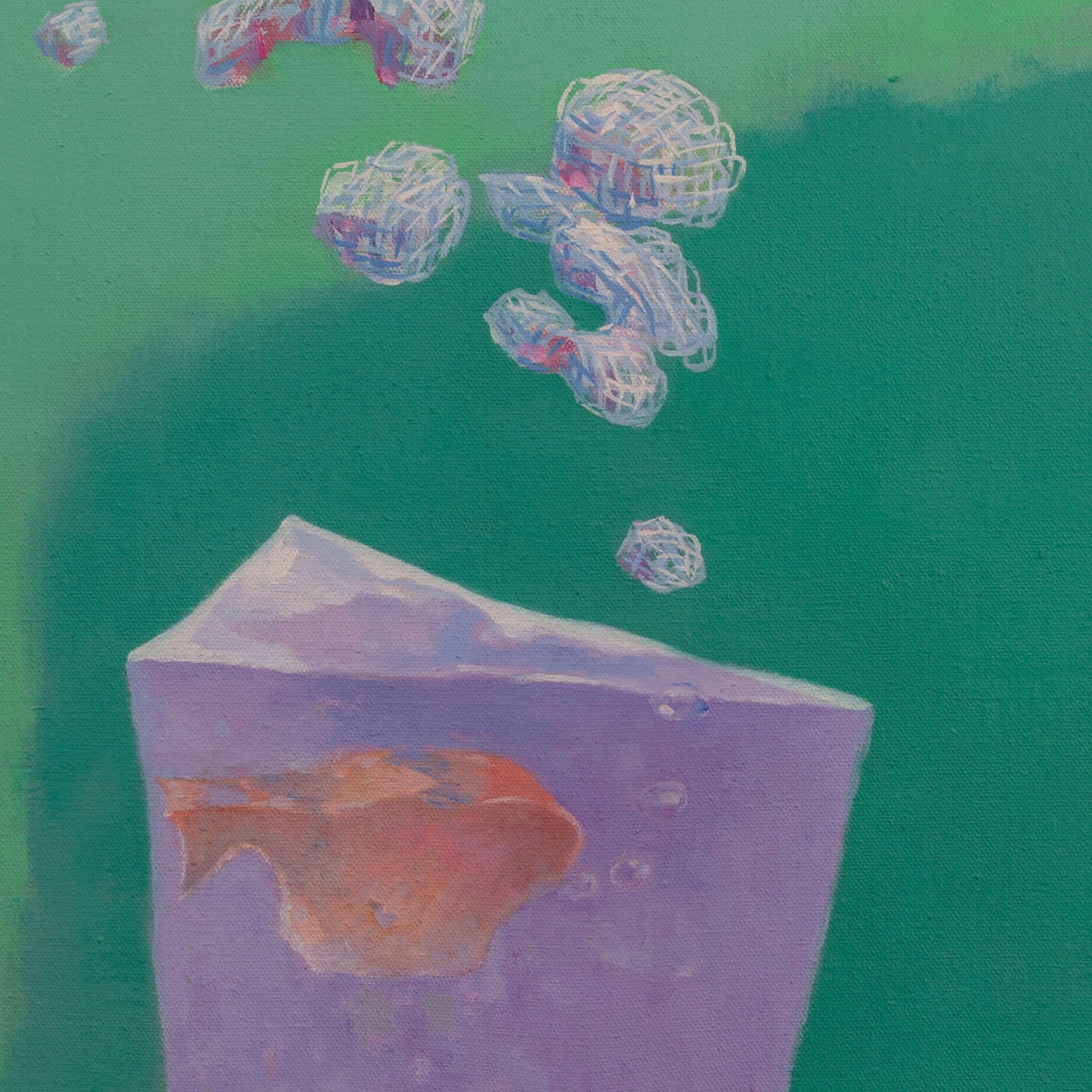 Art Collecting - Contemporary Modern Art - "Fish Can Talk" by Xu Bin - Oil On Canvas Painting